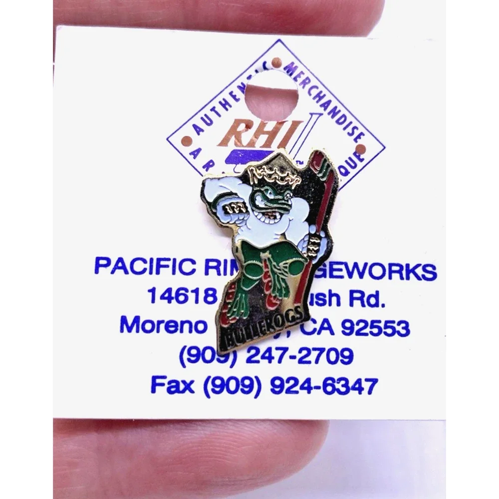 RHI Anaheim Bullfrogs Pin Vintage Roller Hockey Collectible Defunct Team 1